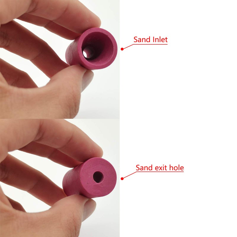 HOLDWIN Sandblaster Gun Nozzles 10Pcs Tip Sand Blaster Replacement Cylinder Ceramic Abrasive Nozzle for Blasting (6mm) - Image 5